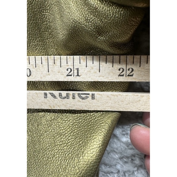 Terry Lewis Classic Luxuries Gold Shimmer Genuine Leather Jacket Large - Picture 6 of 9